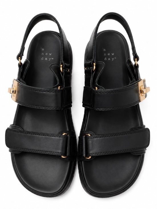 a new day Shoes - Black Buckle Sandals